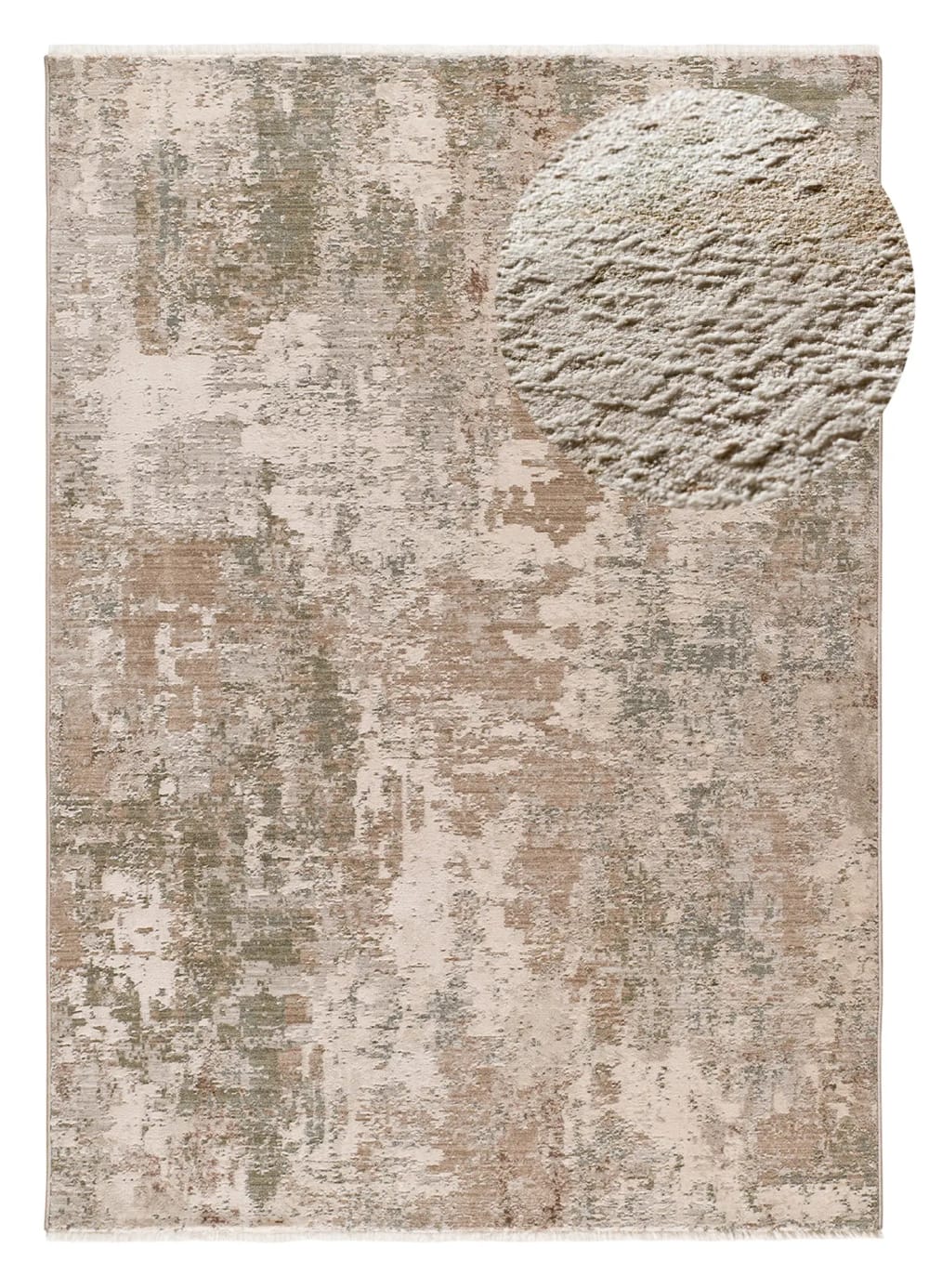 Tapis à franges abstrait