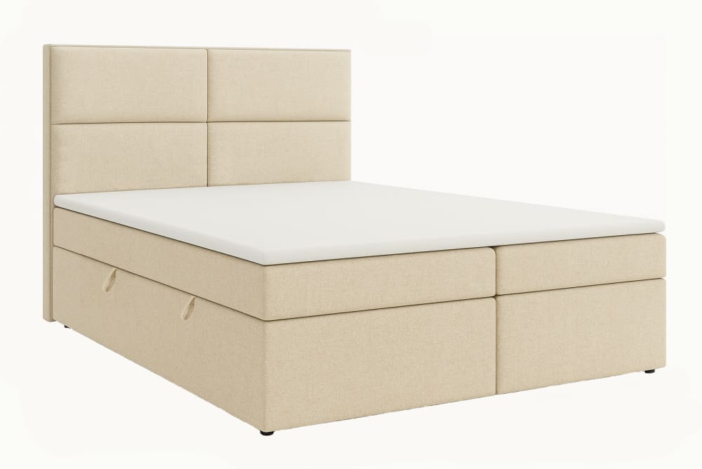 KS Home Concept Boxspringbett 120x200 cm beige, mit Matratze style modern - Pes - Polyester