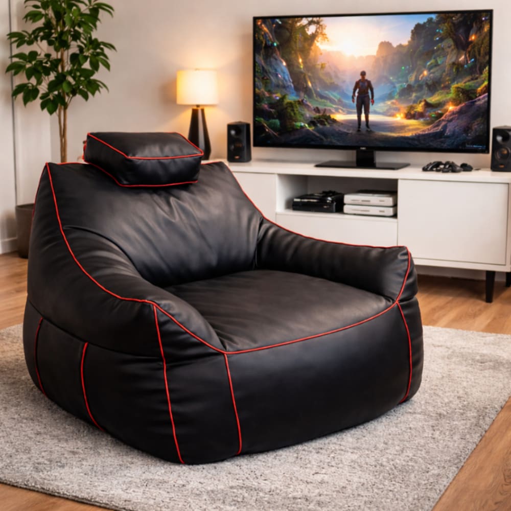 Bananair Gaming sitzsack Kunstleder 100x110 rot style modern - Pes - Polyester