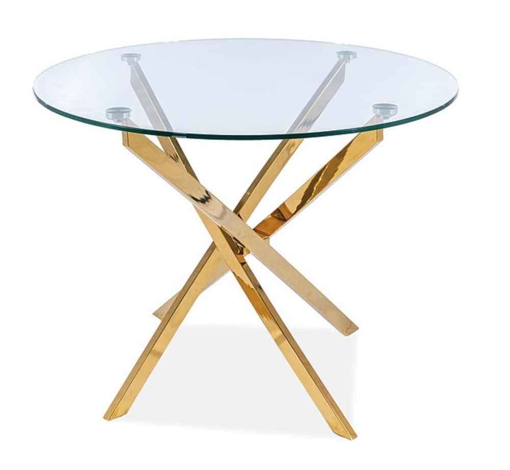 Table design ronde en - verre