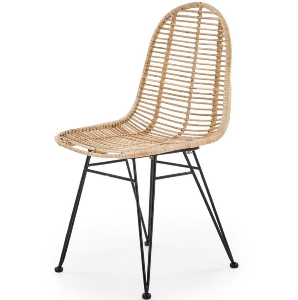 chaise en rotin naturel - pieds