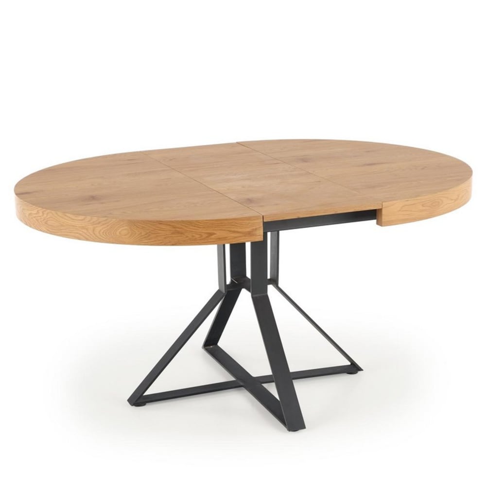 Table de salle à manger extensible avec plateau aspect chêne Table de salle à manger extensible avec plateau aspect chêne