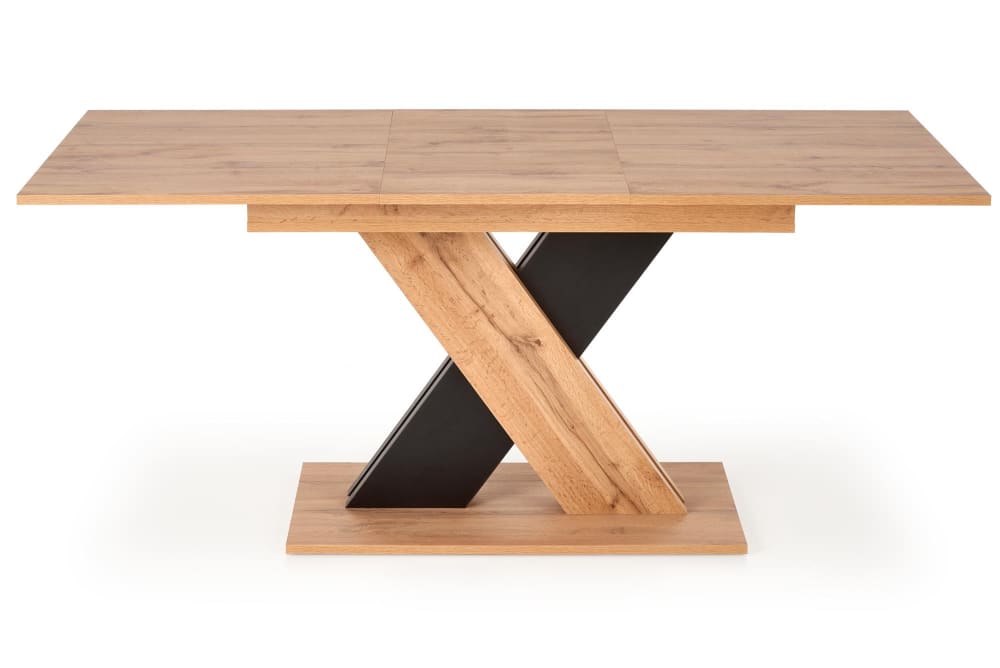 MSO Ausziehbarer Esstisch mit zweifarbigem Bein und Eichenplatte style industrial Braun Holz