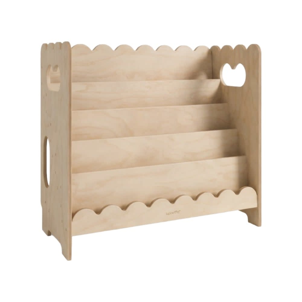 Tupti.wood Montessori-Bücherregal L84cm für Kinder aus Holz BRAUN HOLZ Kinder