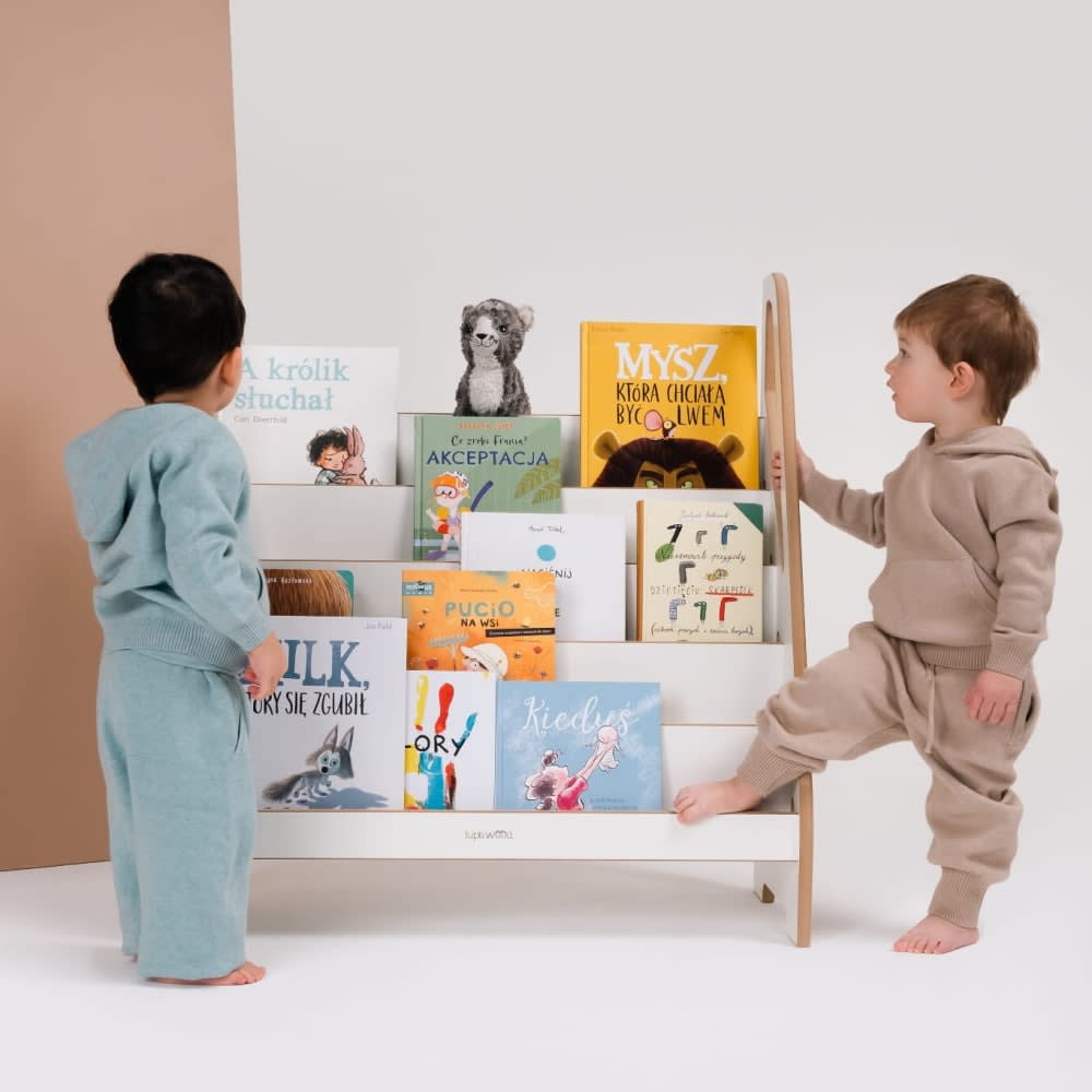 Montessori-Bücherregal L84cm für Kinder aus Holz in - Maisons Du