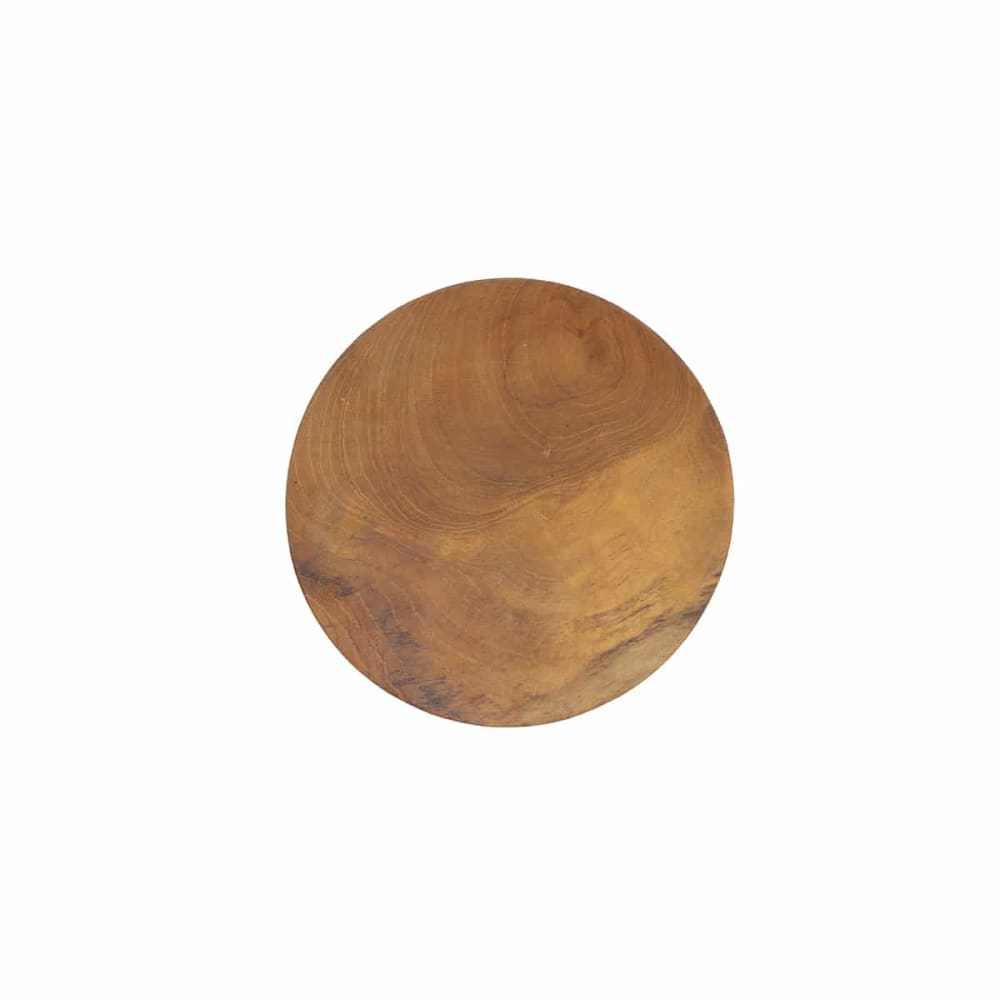 Petite assiette à pâtisserie en teck, 14 × 14 cm