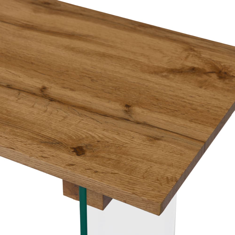 Console en verre et mdf l120 cm davis marron