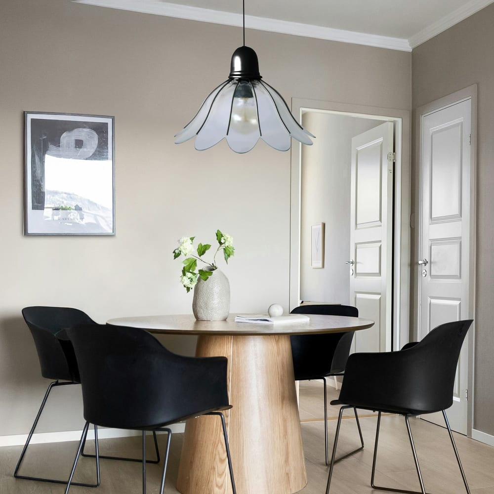 Suspension métal cable cloche noir D31cm — vue 3