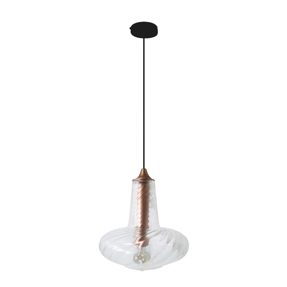 Suspension métal carafe cuivre D30cm — vue 4