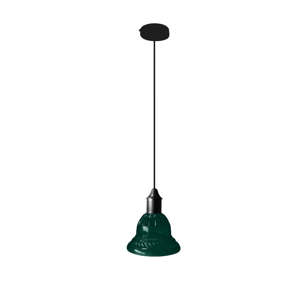 Suspension métal cable tulipe noir D16,5cm — vue 4