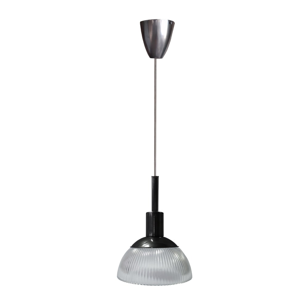 Suspension métal cable demi-boule noir D20cm — vue 4