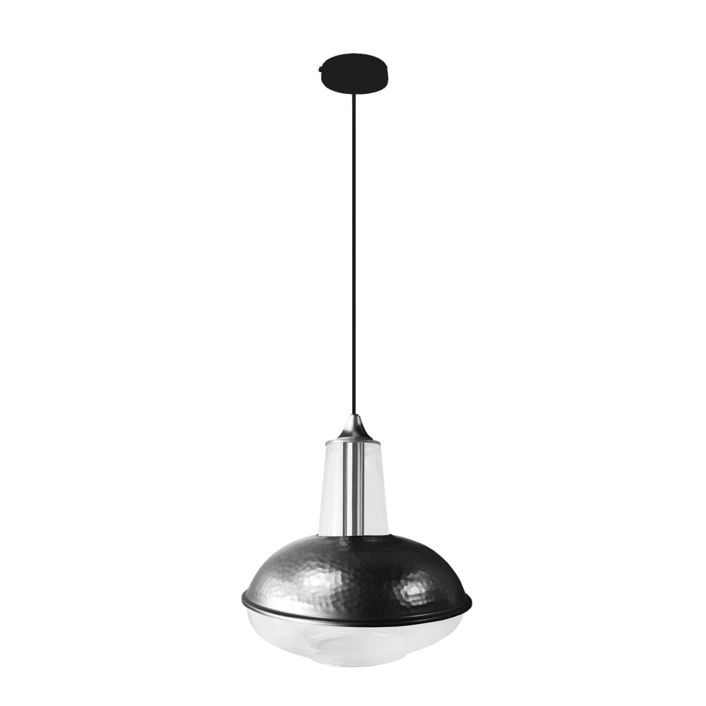 Suspension métal cable Pyramide crhoméD30cm — vue 4