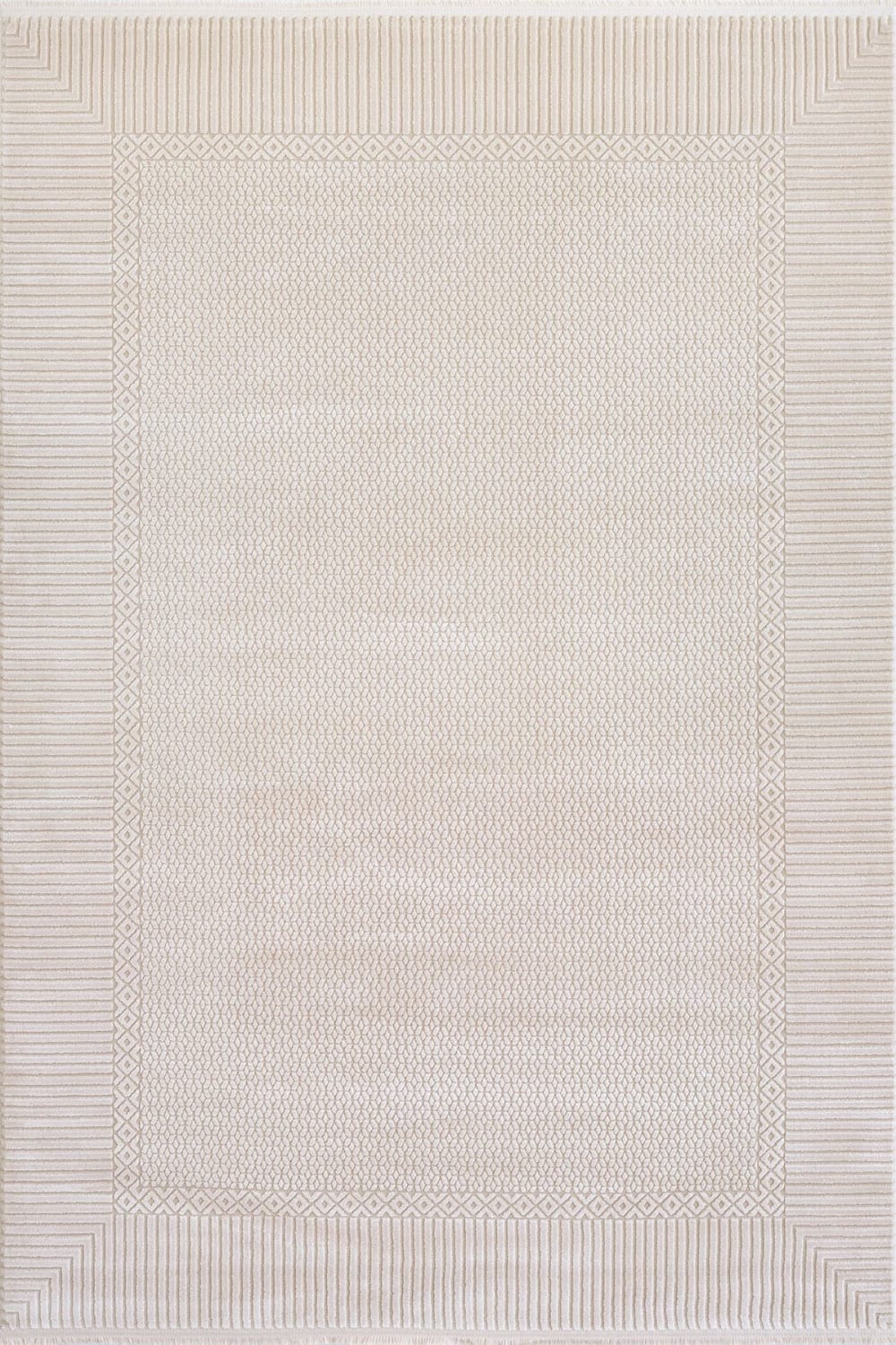 Teppich Acryl elegant Design, beige, 200 x 290 cm - Maisons Du