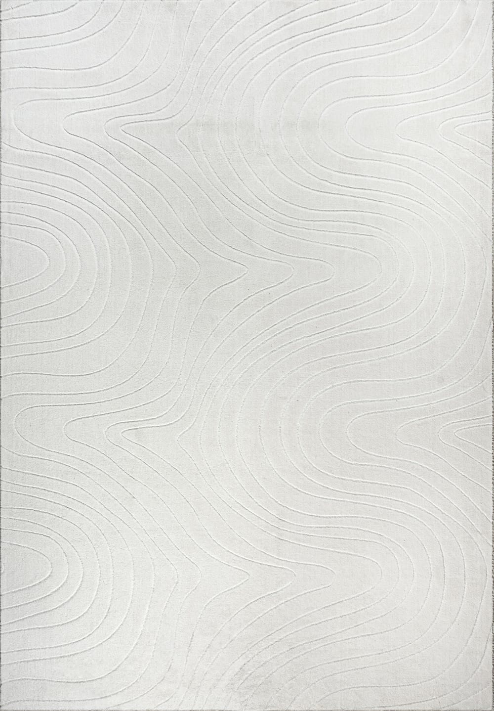 Tapis salon antidérapant océan, crème, 120 x 160 cm