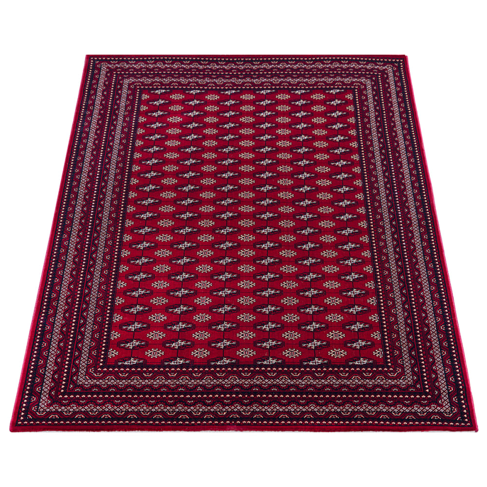 Tapis velours court ornement oriental, rouge, 160 x 230 cm — vue 4