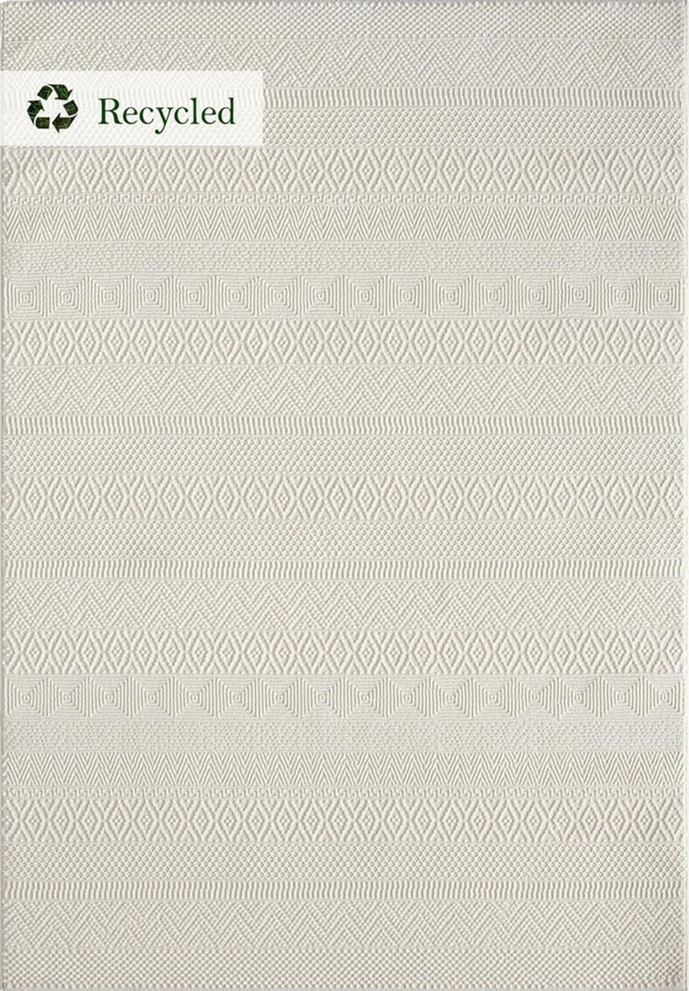 Tapis design moderne style uni durable, crème, 80 x 150 cm