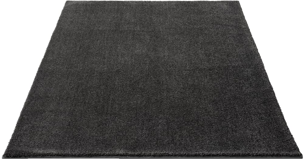 Tapis salon moderne poils courts, anthracite, 80 x 150 cm — vue 4