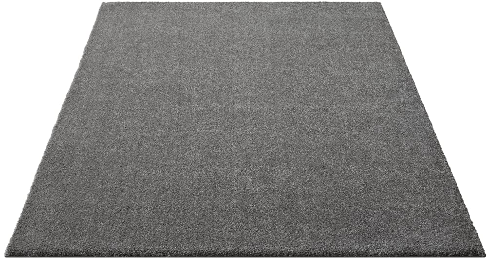 Tapis salon moderne moelleux dense poils courts, gris, 80 x 150 cm — vue 4