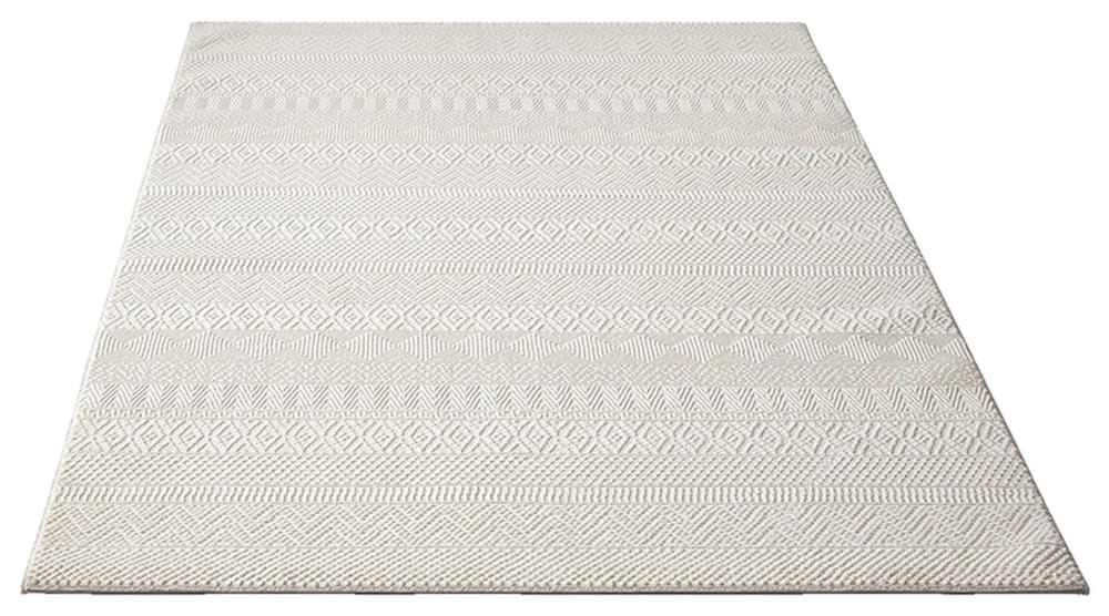 Tapis design moderne style uni durable, crème, 200 x 290 cm — vue 4
