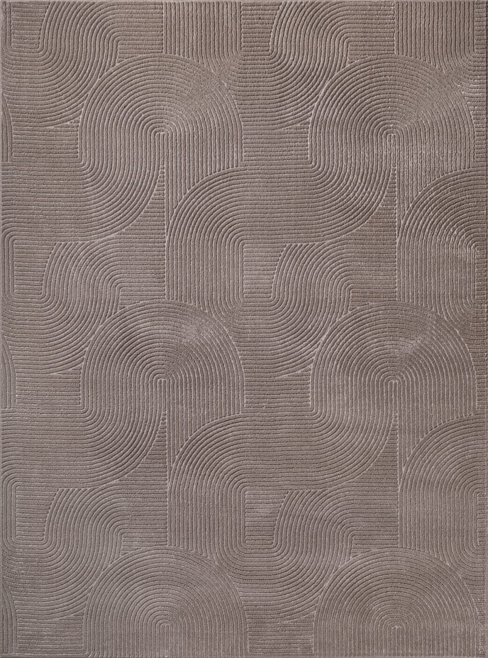 Tapis salon moderne doux antidérapant aspect 3D, beige, 80 x 150 cm
