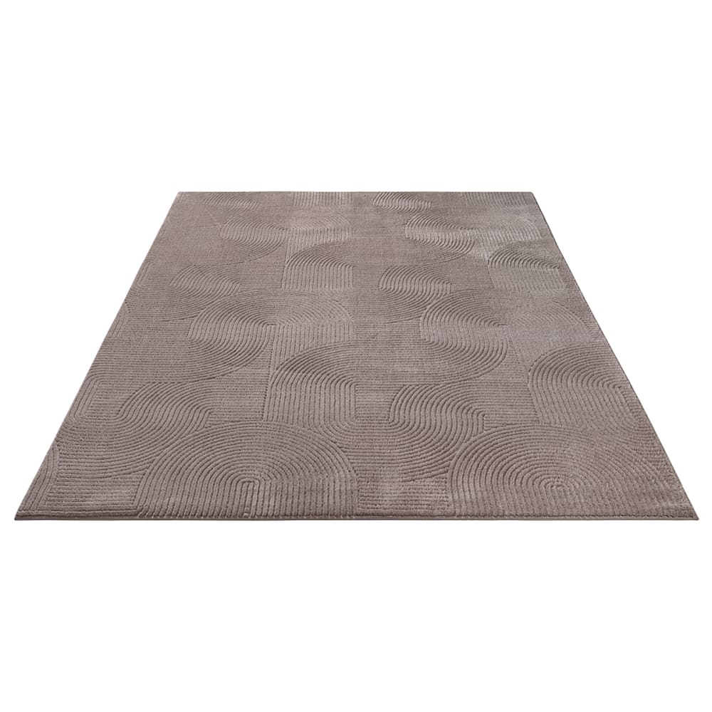 Tapis salon moderne doux antidérapant aspect 3D, beige, 80 x 150 cm — vue 4