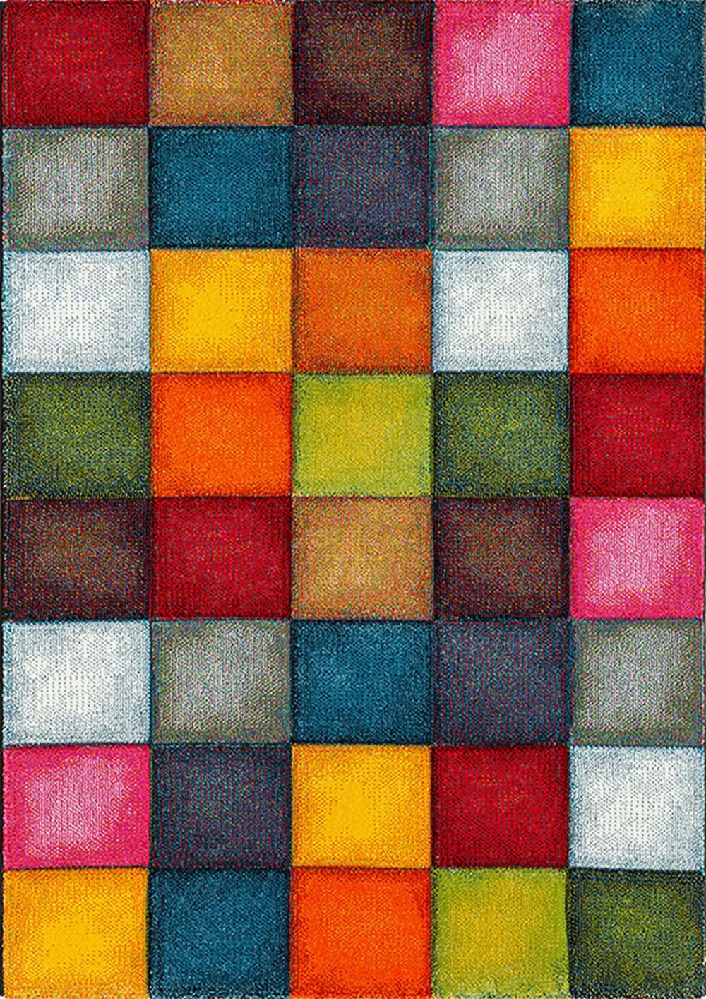 Tapis Moderne Salon carreaux,