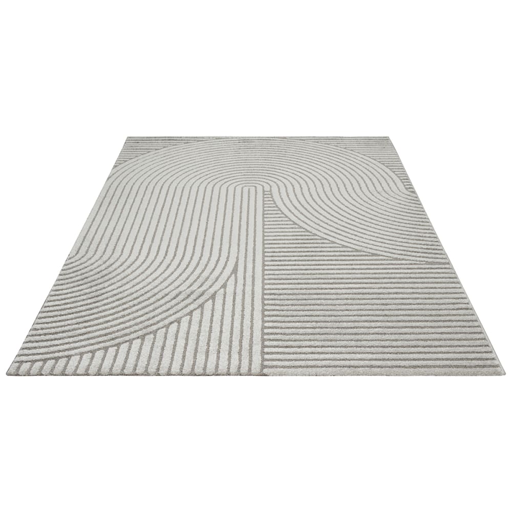 Tapis moderne effet haut bas 3d , gris, 200 x 290 cm — vue 4