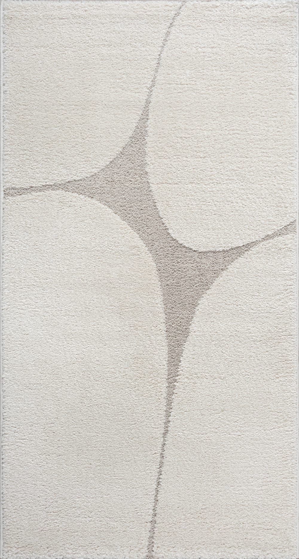 Tapis abstrait moderne salon, crème, 80 x 150 cm