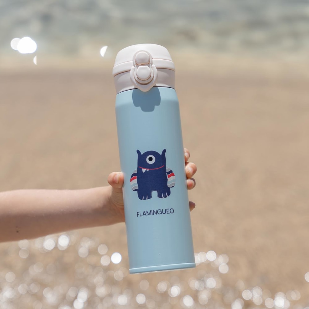 Kinder Thermoflasche mit Strohhalm auslaufsicher 480ml mehrfarbig