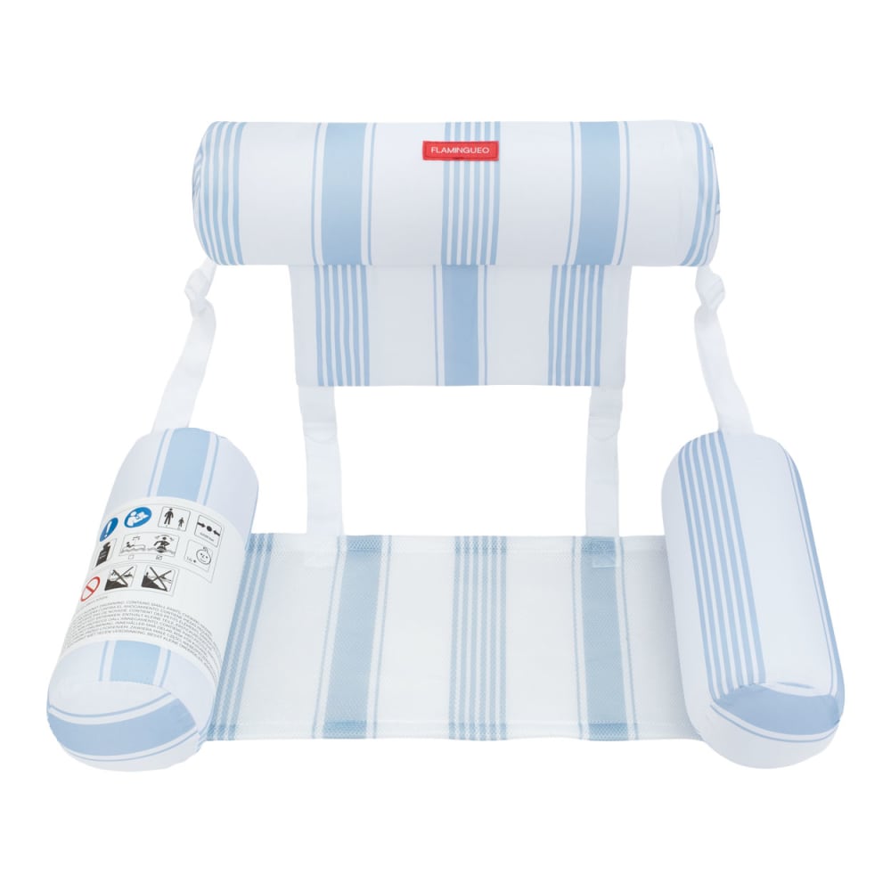 Flamingueo Aufblasbarer PVC Poolsessel mit Netz blau - Pvc - Polyvinlychlorid