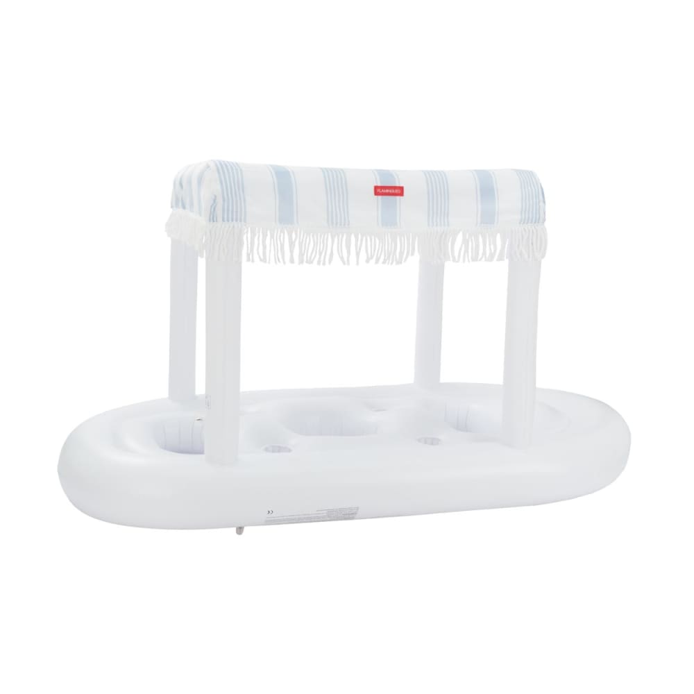 Flamingueo Schwimmende PVC Poolbar mit Sonnendach blau - Pvc - Polyvinlychlorid