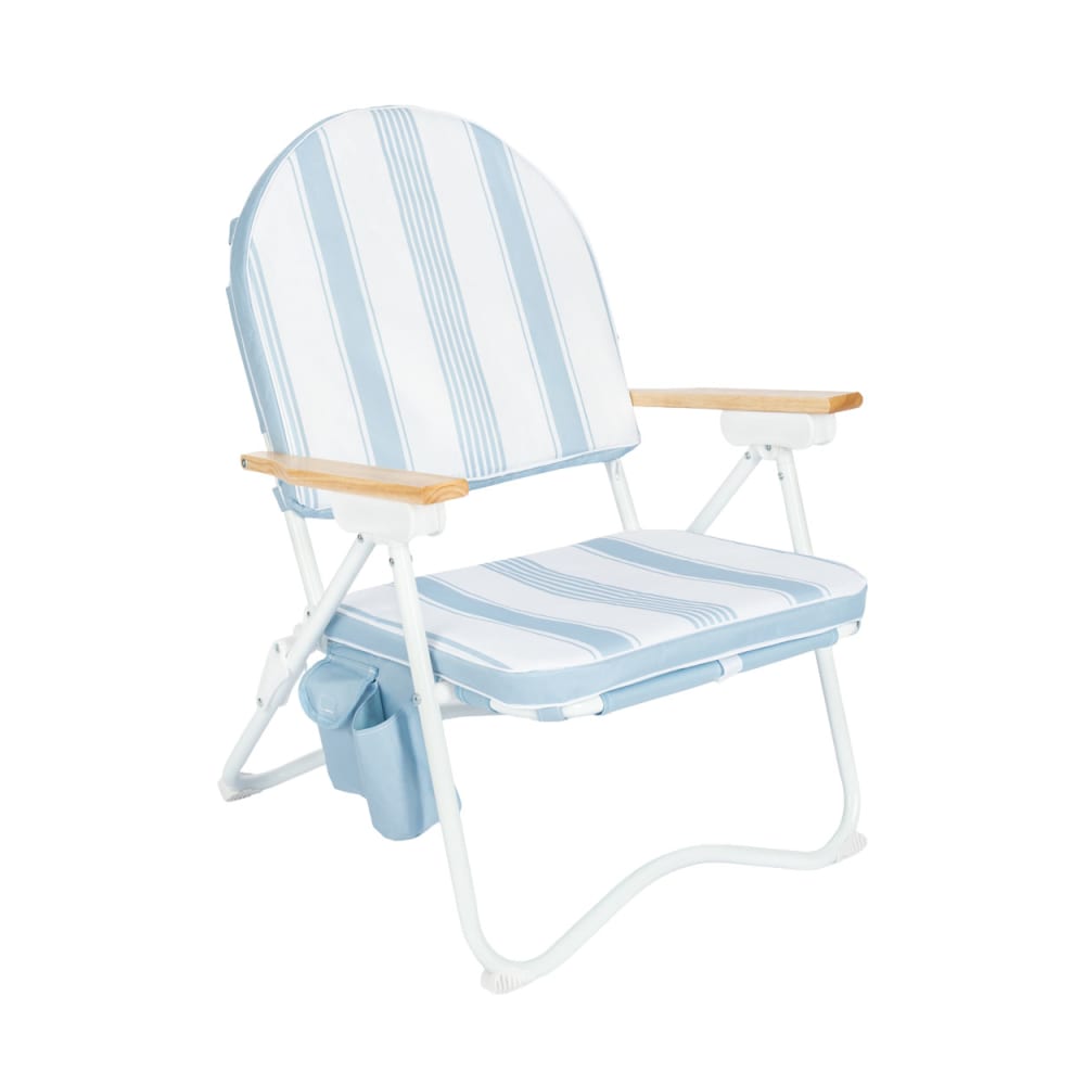 Chaise plage inclinable - bleue