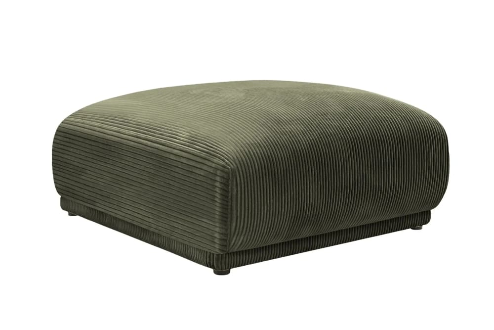 pouf en velours côtelé