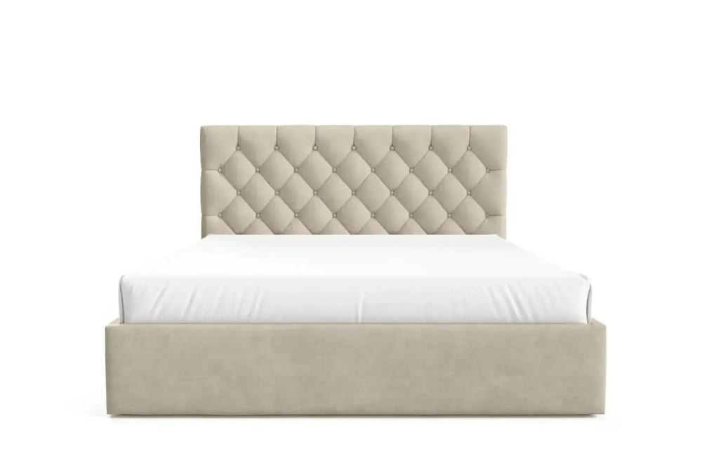 Lit coffre tissu velours