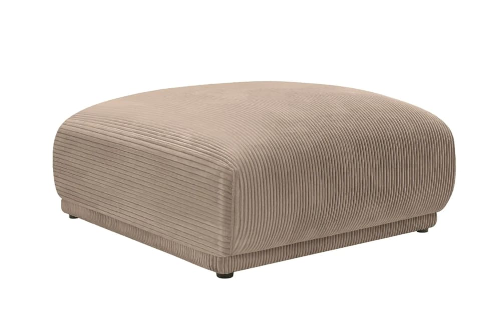 Pouf en velours côtelé