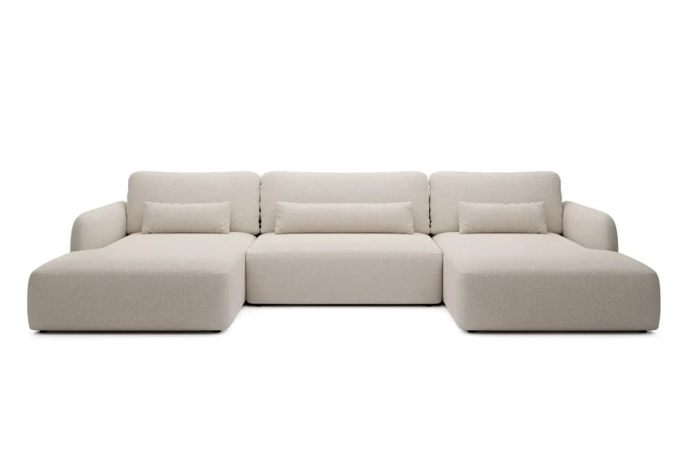 Canapé panoramique convertible - tissu