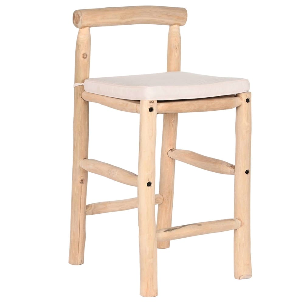 Tabouret en teck 50x50x102