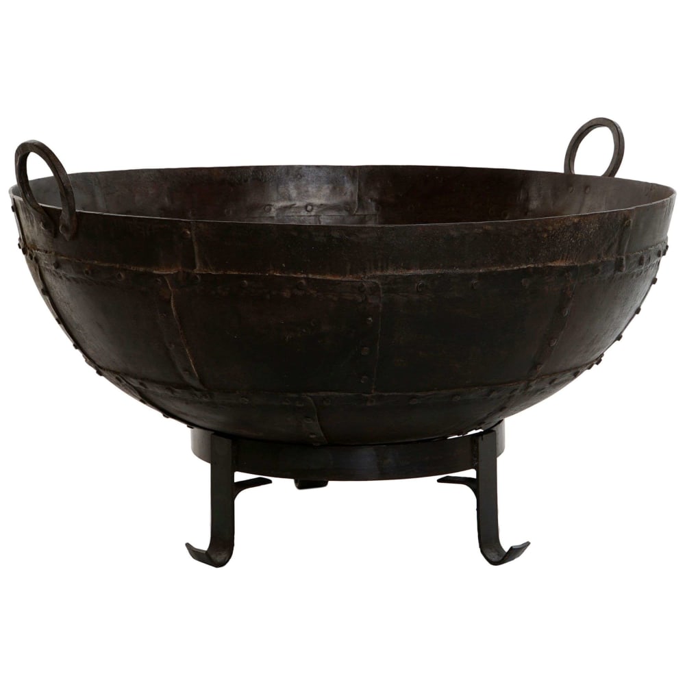 Cache-pot en fer marron