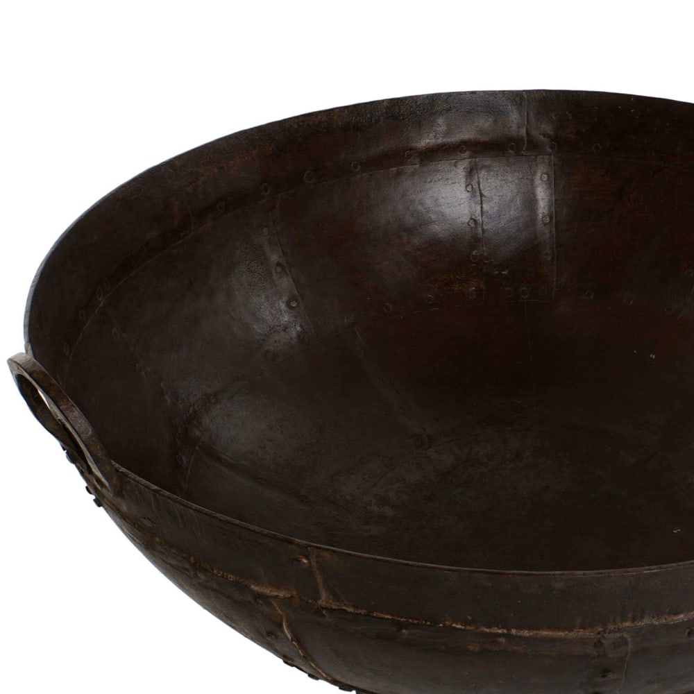 Cache pot en fer marron 104x104x64 cm — vue 4