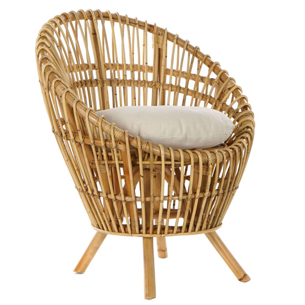 fauteuil en rotin 76x65x85