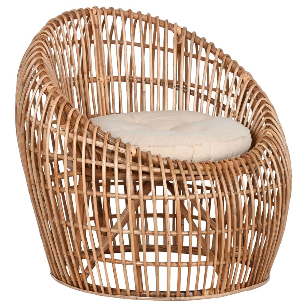 fauteuil en rotin 70x70x74