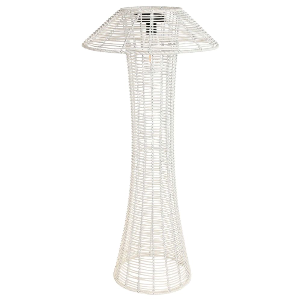 Lampe solaire en rotin