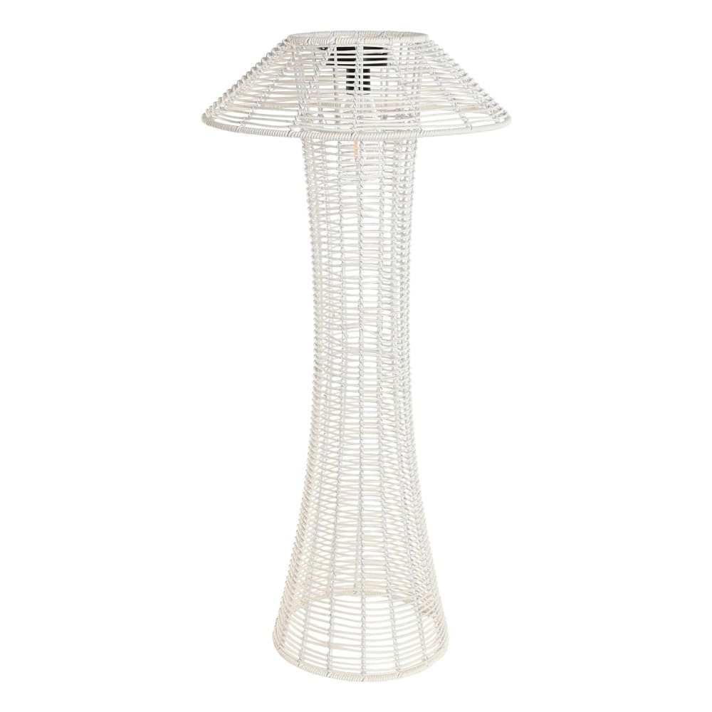Lot 4 lampes solaires en rotin synthétique 35x35x76 cm
