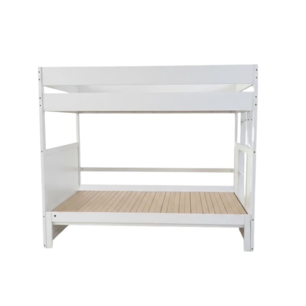 MueMue Etagenbett mit Bett umwandelbar + Matratzen Holz weiß 90/180x190cm Öko-Tex Zertifikat Holz Baby