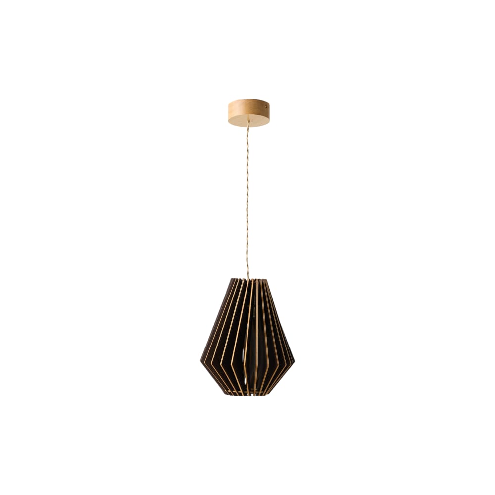 Suspension effet bois coloris chocolat — Beyit
