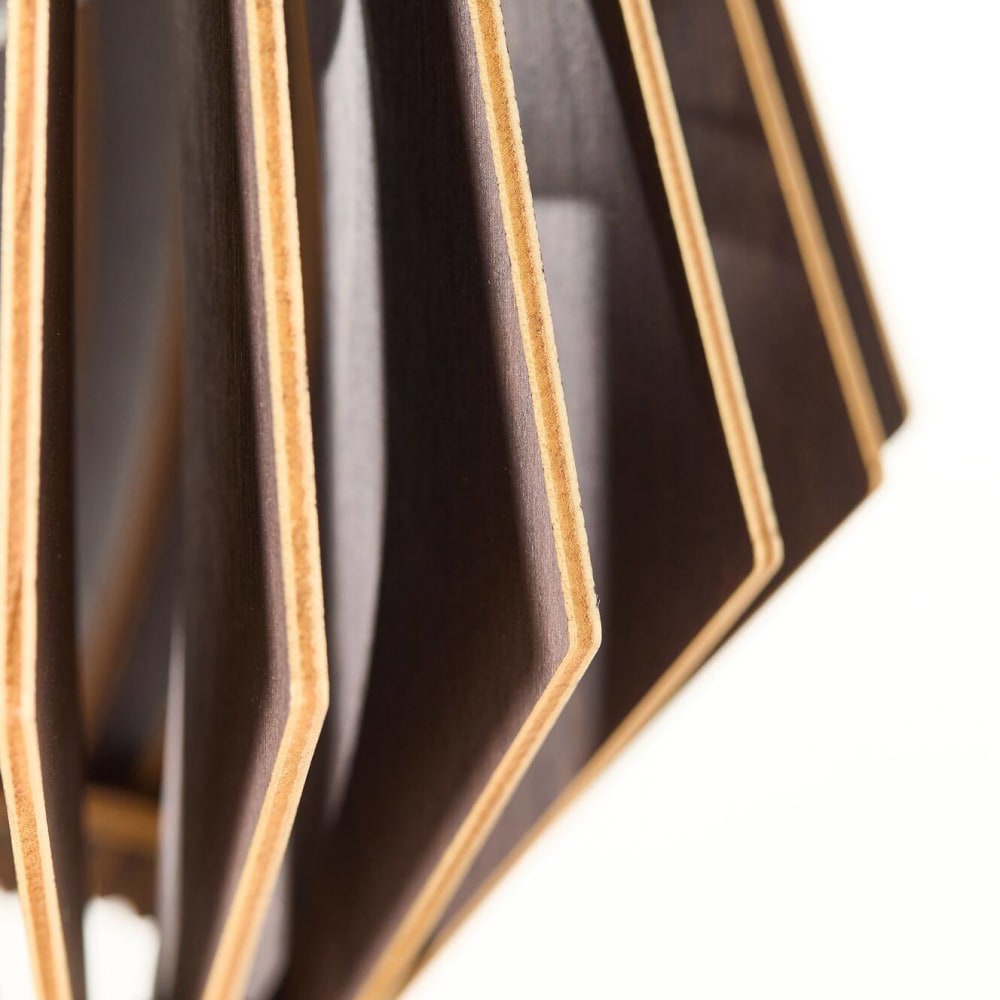 Suspension effet bois coloris chocolat — vue 4