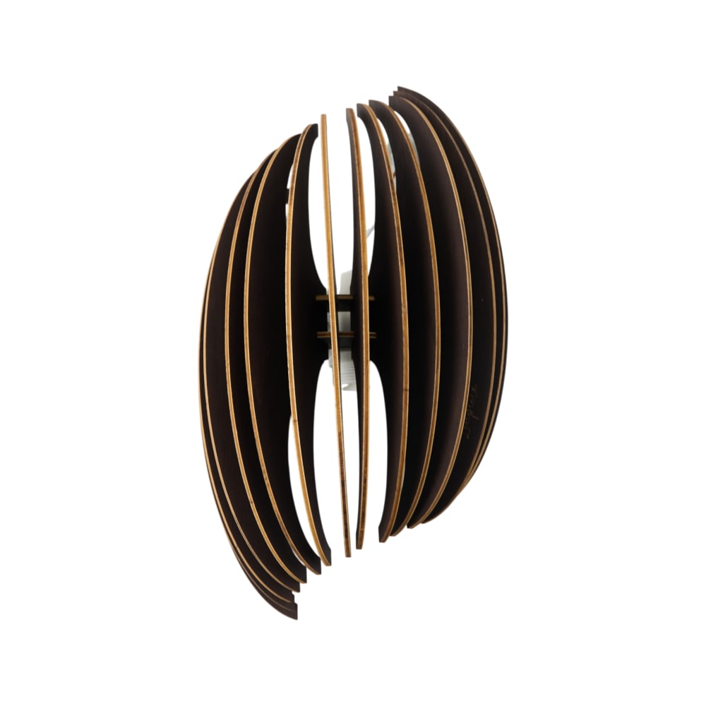 Applique murale en bois de peuplier teinture chocolat h13 — Beyit