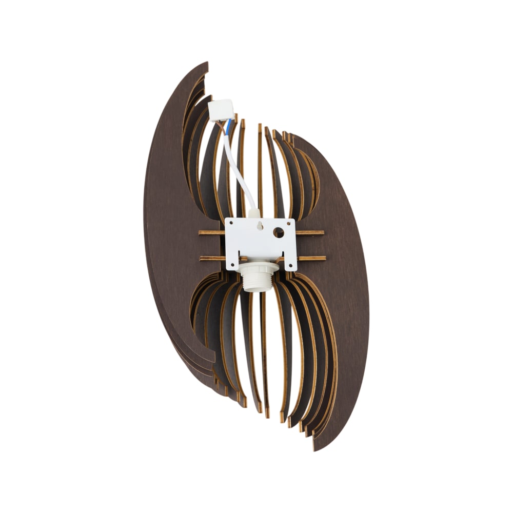 Applique murale en bois de peuplier teinture chocolat h13 — vue 3