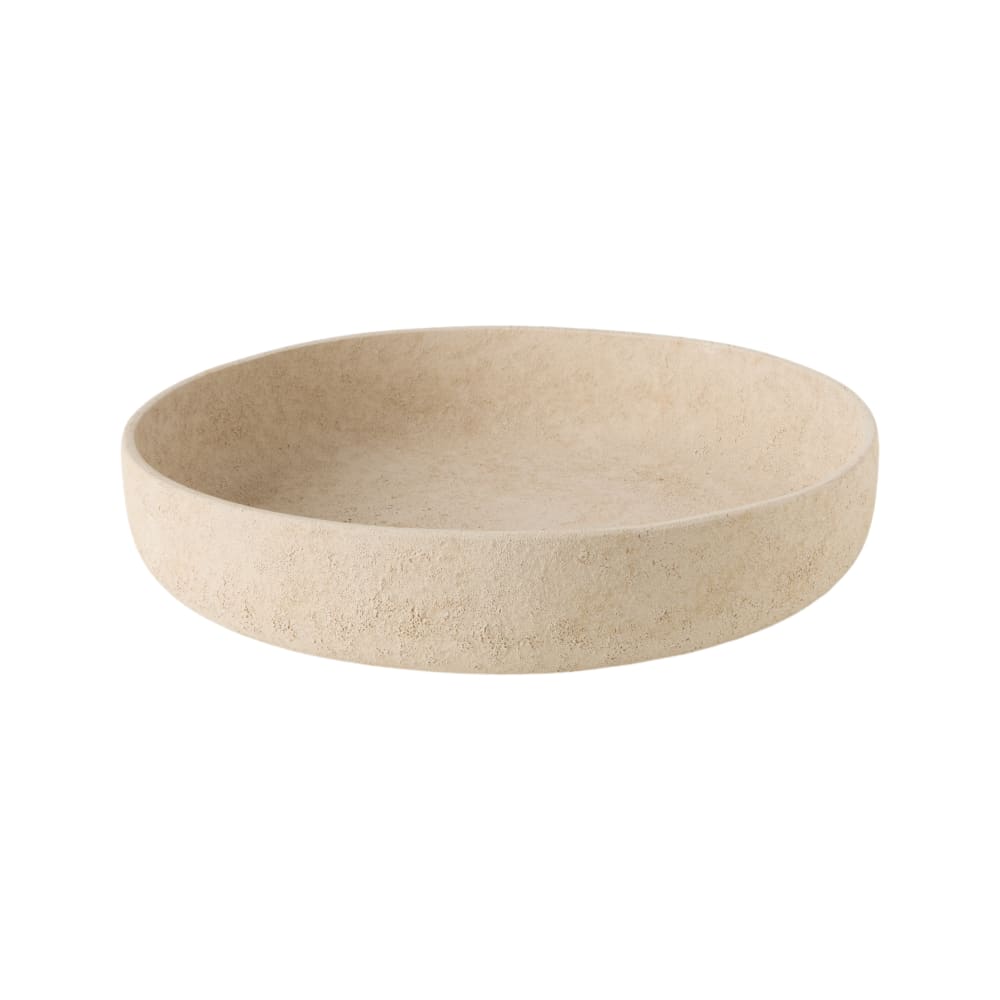 Centre de table céramique déco texturé beige 35 cm