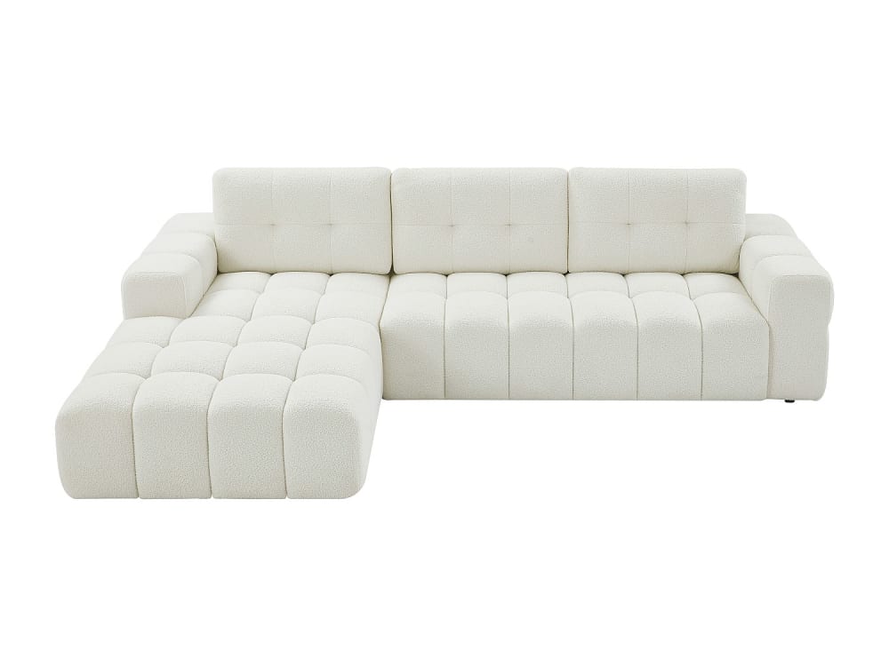 Canapé d'angle polyester 5 places blanc Canapé d'angle polyester 5 places blanc